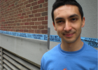 MIT Grad Student Geoffrey Supran, a coordinator of Fossil Free MIT (photo by Dave Goodman)