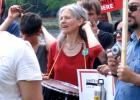 Jill Stein at Hyatt protest